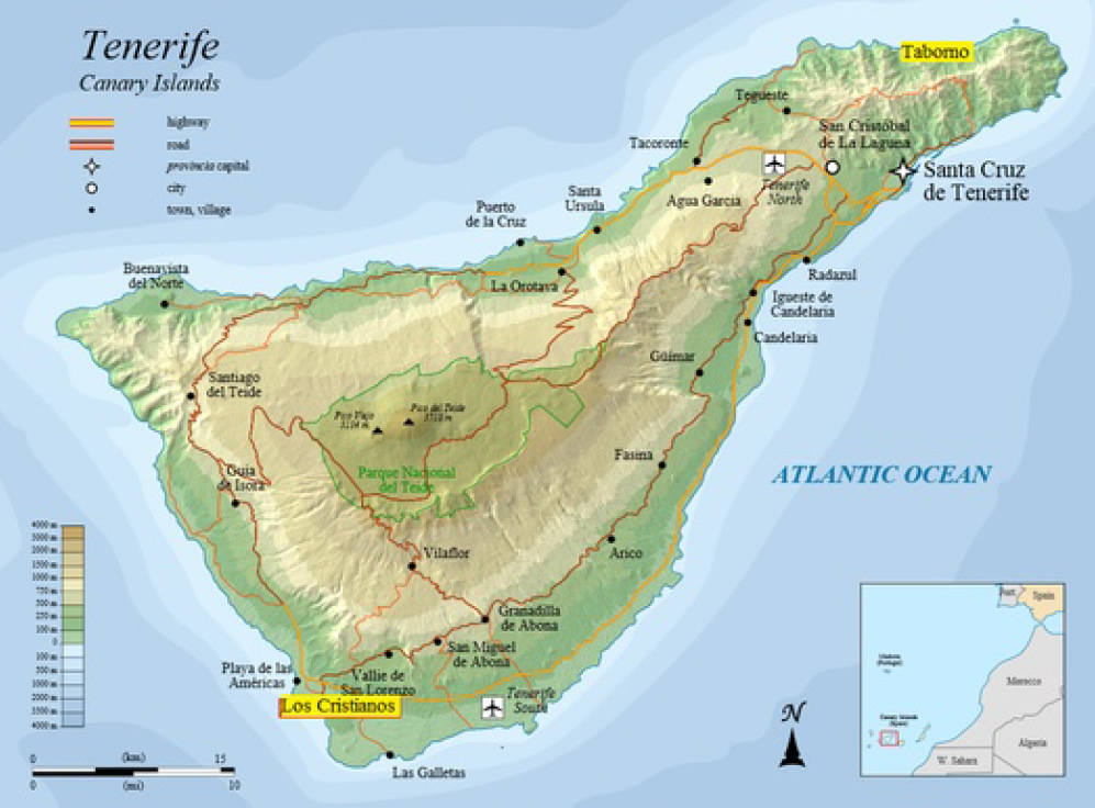 Map of Tenerife